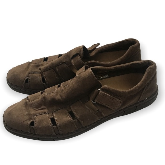 Robert Wayne Xander fisherman brown mens flats - Picture 2 of 7